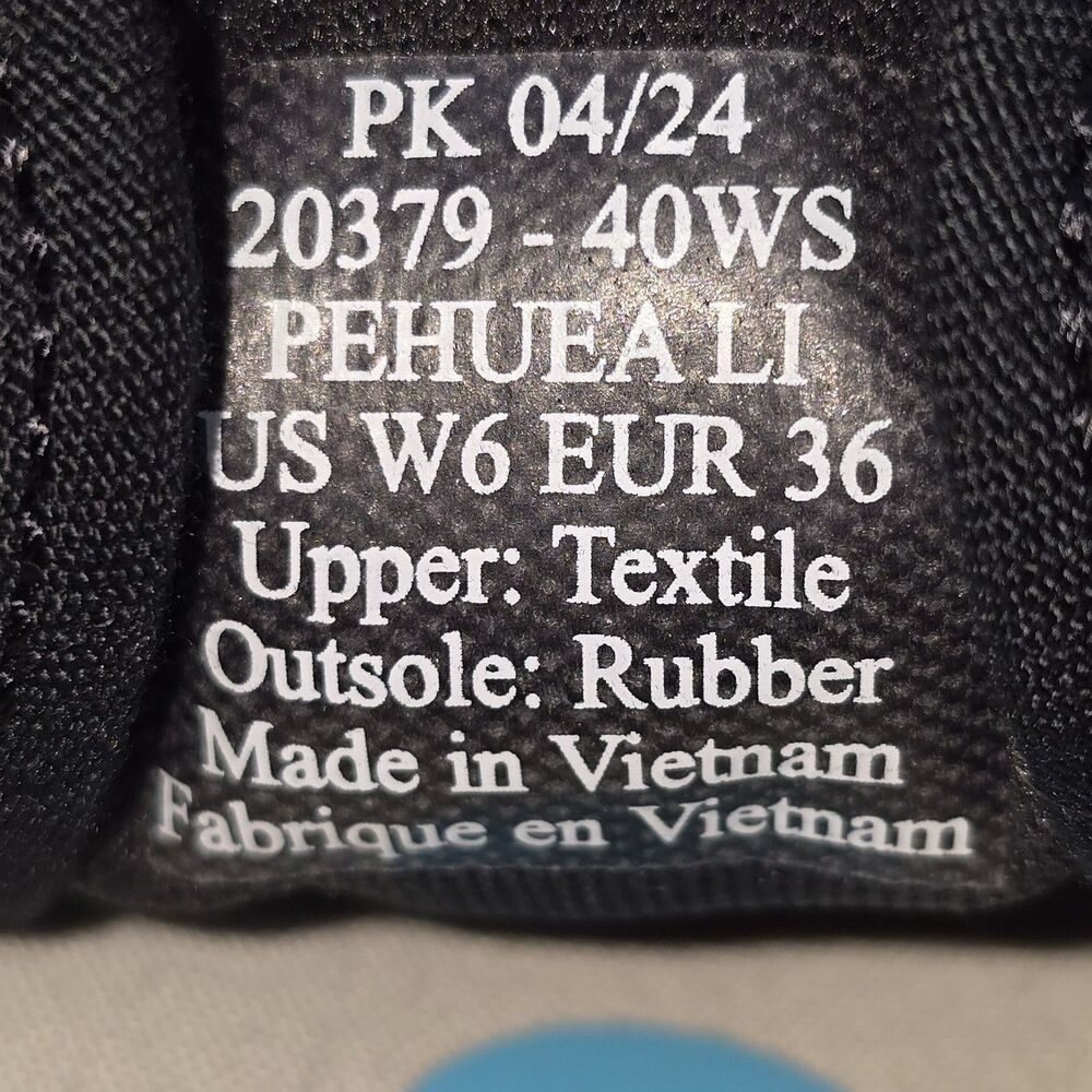 OluKai Pehuea Li Women's Sz 6 Black White Mesh Shoes Sneakers (20379-40WS) NEW - Picture 8 of 9